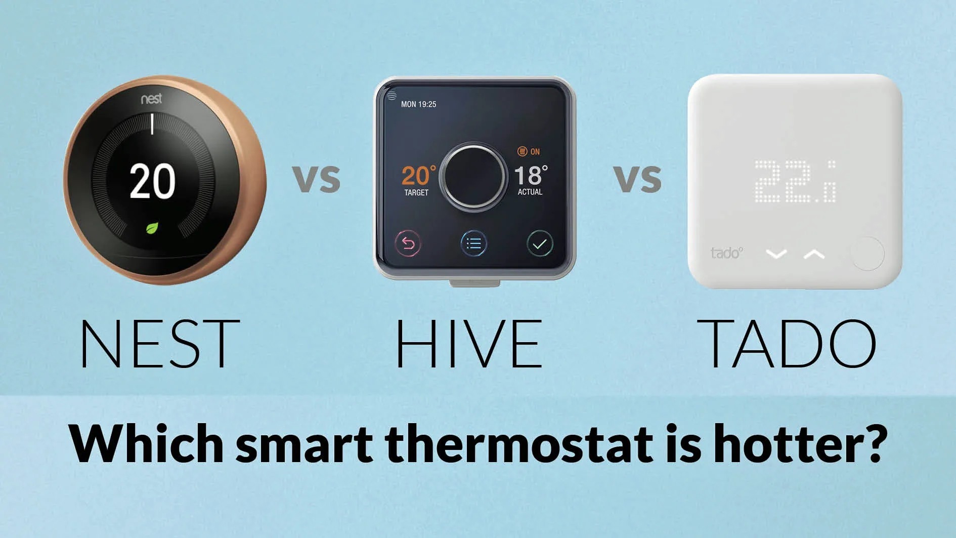 nest, hive and tado thermostats for V post